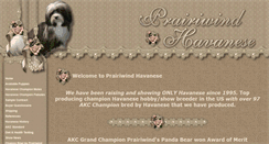 Desktop Screenshot of prairiwindhavanese.com