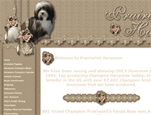 Tablet Screenshot of prairiwindhavanese.com